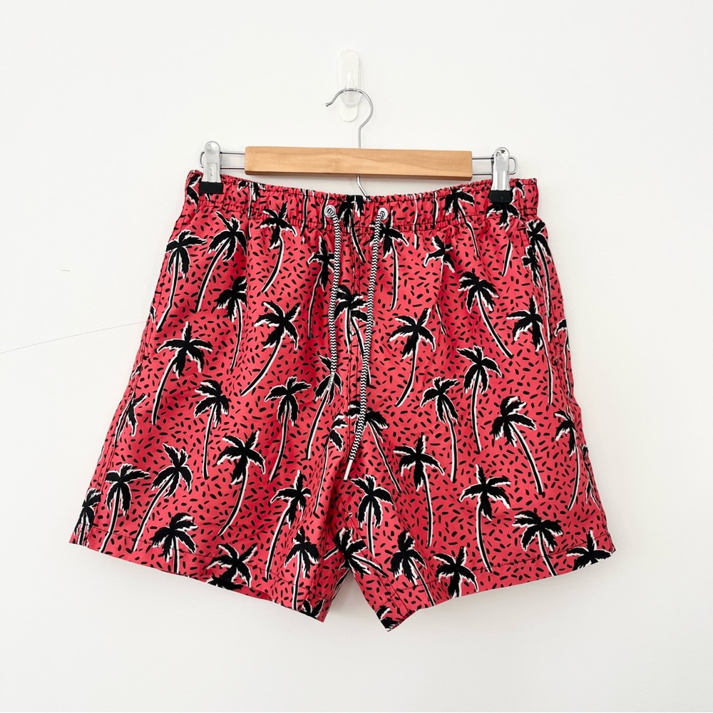 Boardies Apparel Red Palm Trees Board Shorts Swim Trunks Short Read Notes Mens S